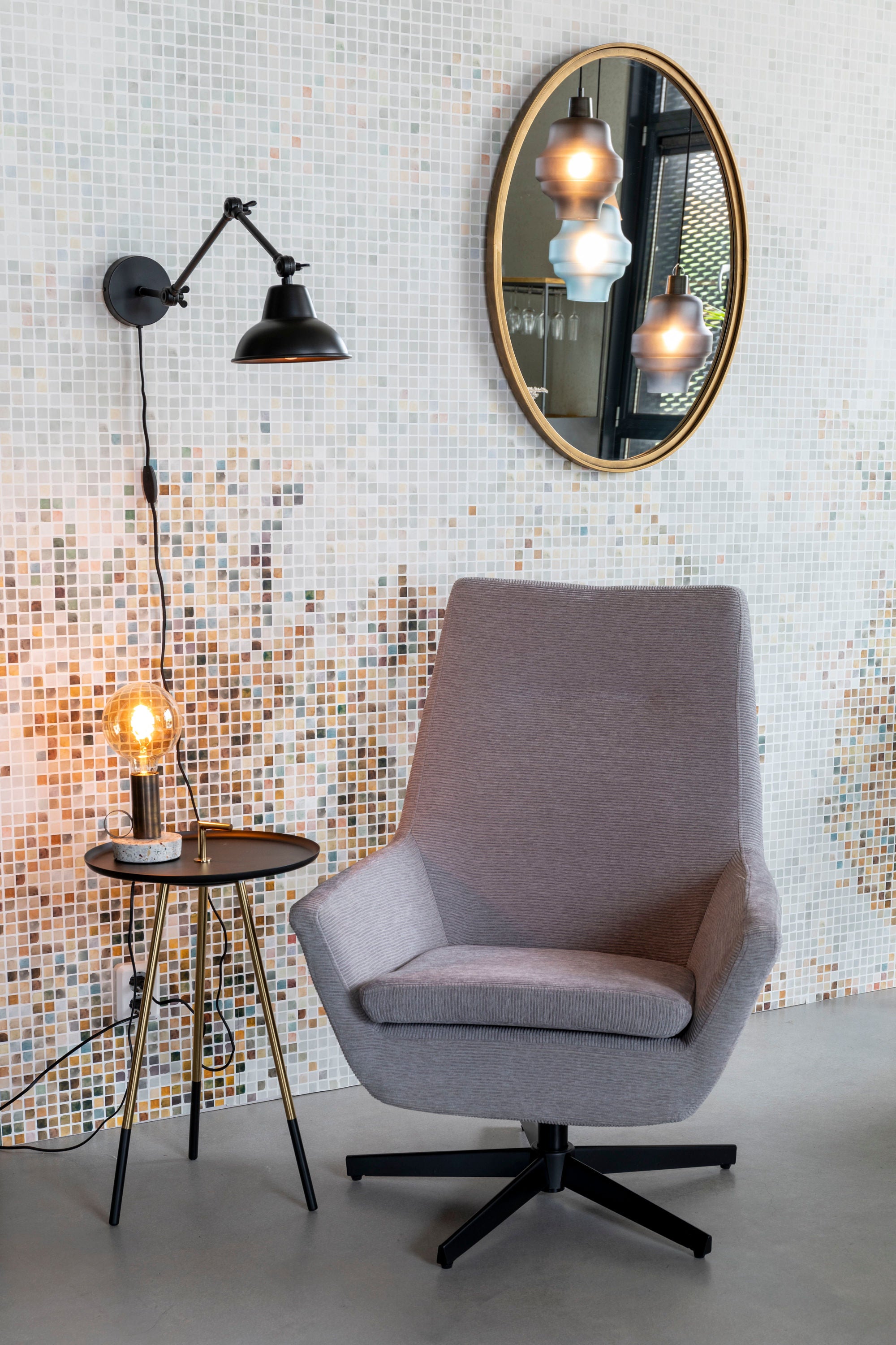 Xavi Black Wall Light